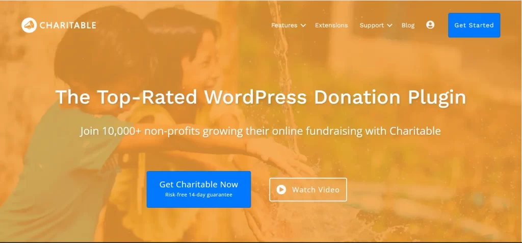 WP Charitable homepage